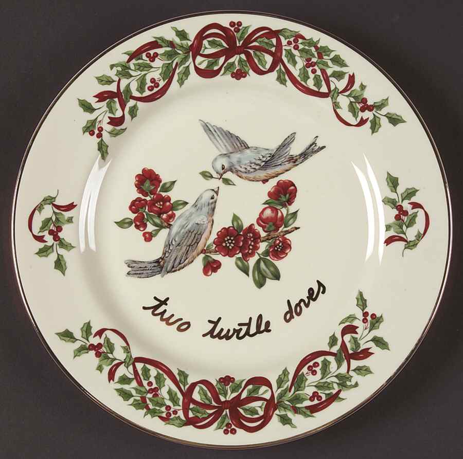 Ribbon Holly Accent Salad Plate by Centurion-1