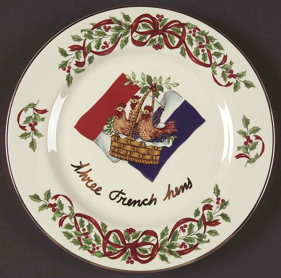 Ribbon Holly Accent Salad Plate by Centurion-1