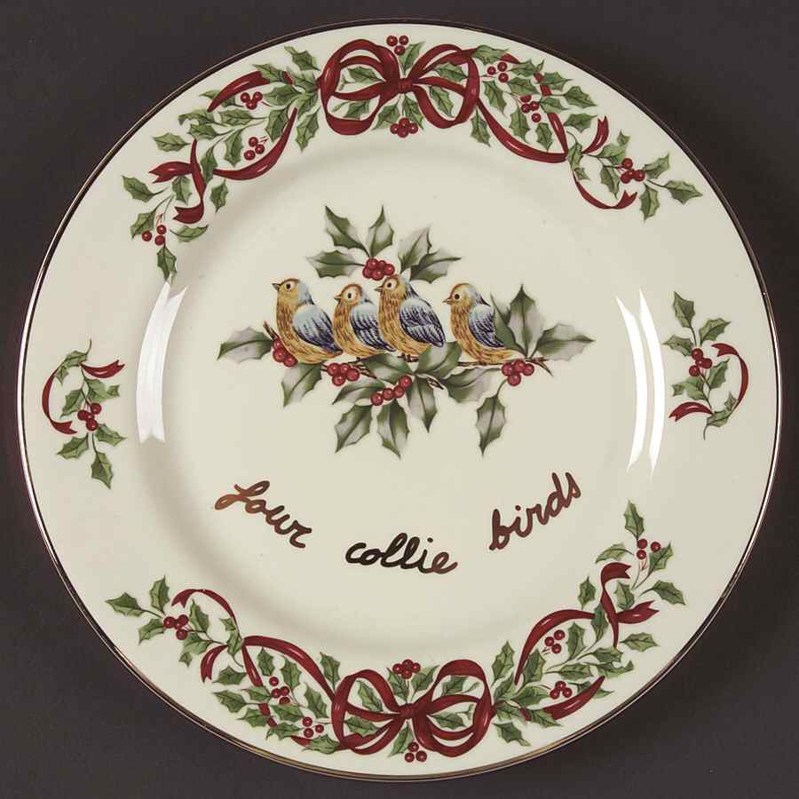 Ribbon Holly Accent Salad Plate by Centurion-1