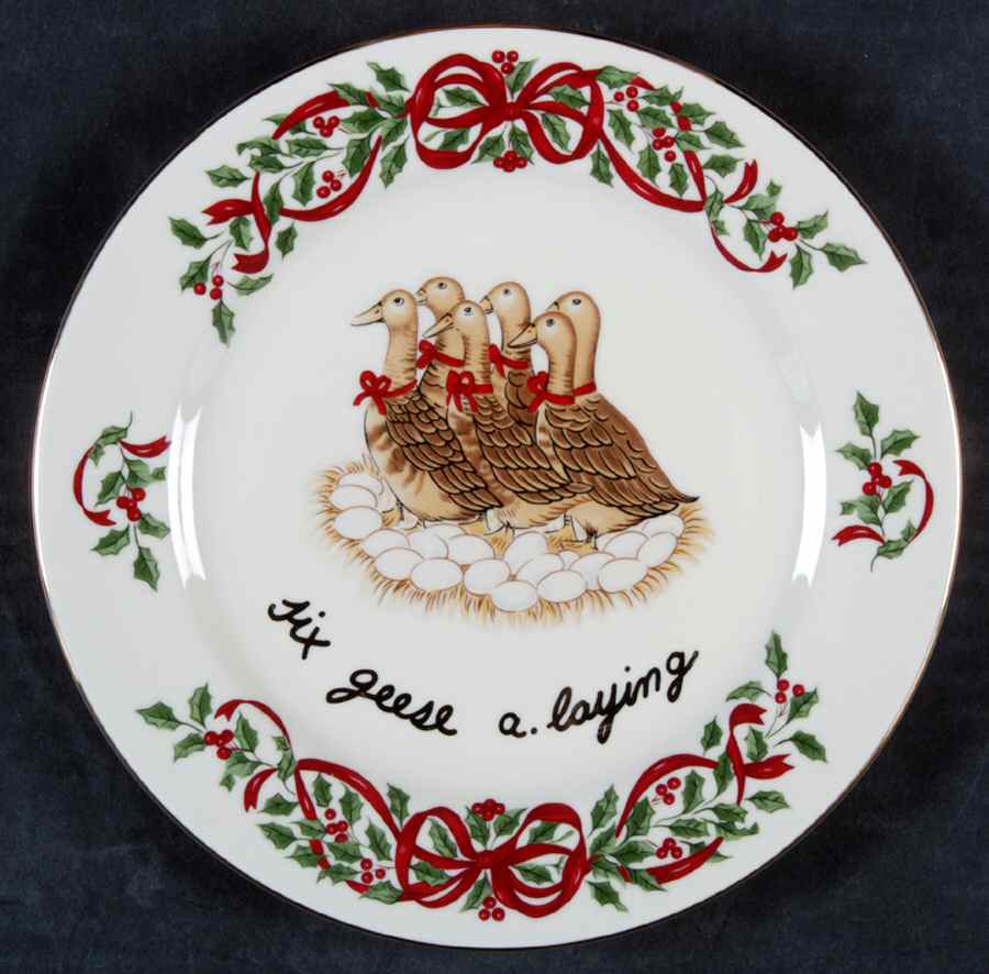Ribbon Holly Accent Salad Plate by Centurion-1