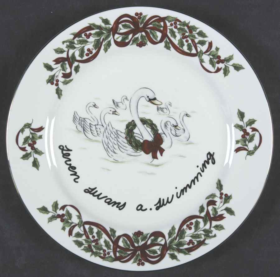 Ribbon Holly Accent Salad Plate by Centurion-1