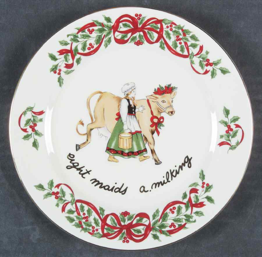 Ribbon Holly Accent Salad Plate by Centurion-1