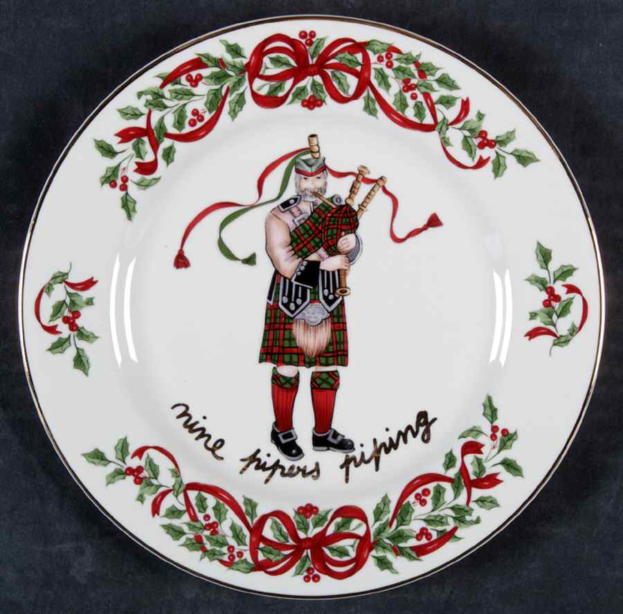 Ribbon Holly Accent Salad Plate by Centurion-1