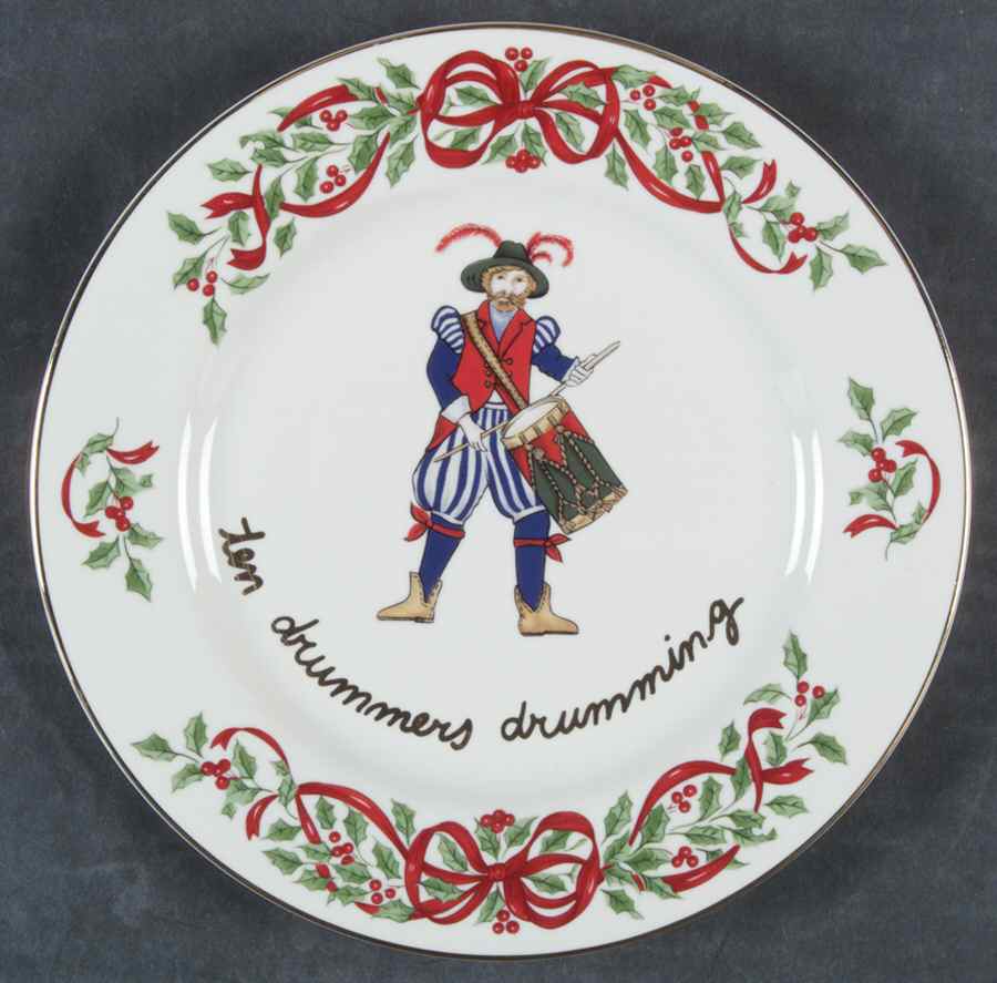 Ribbon Holly Accent Salad Plate by Centurion-1