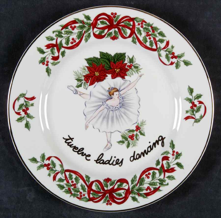 Ribbon Holly Accent Salad Plate by Centurion-1