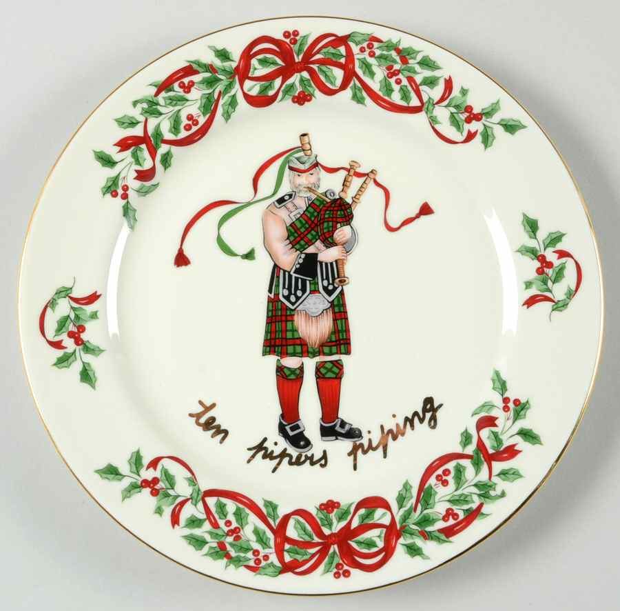 Ribbon Holly Accent Salad Plate by Centurion-1