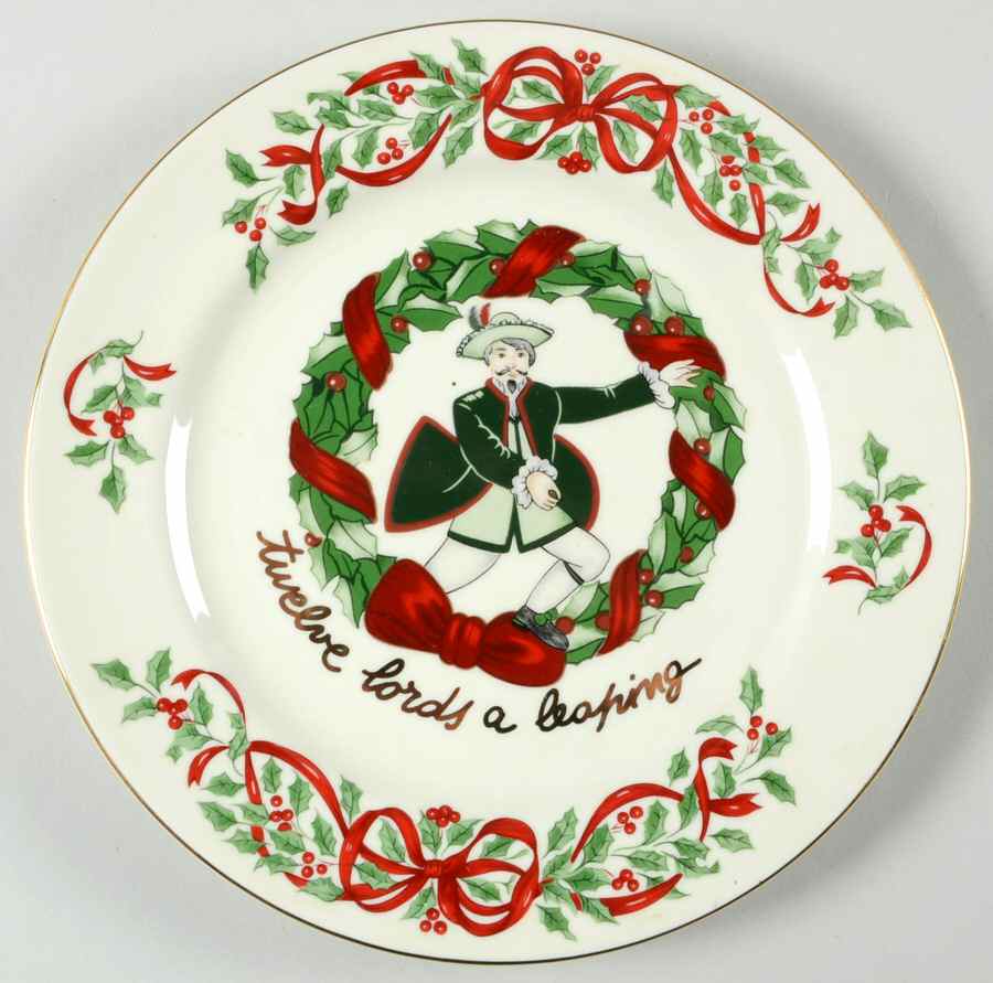 Ribbon Holly Accent Salad Plate by Centurion-1