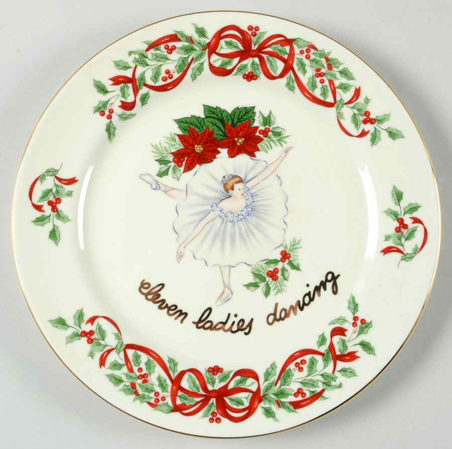 Ribbon Holly Accent Salad Plate by Centurion-1