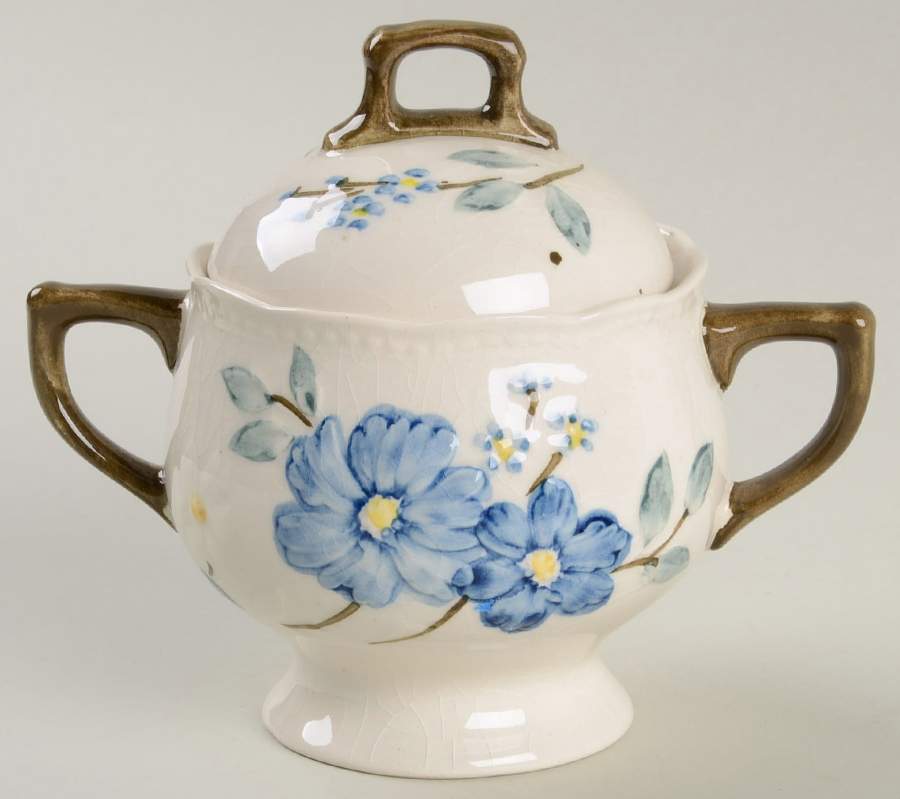 Bluebonnet Sugar Bowl & Lid by Cameo Florals-1