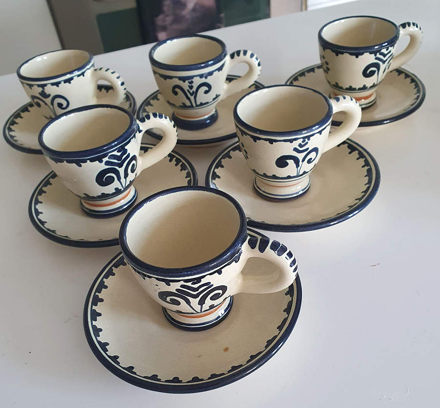 Casolare Footed Demitasse Cup & Saucer Set by Corso de'Fiori-1