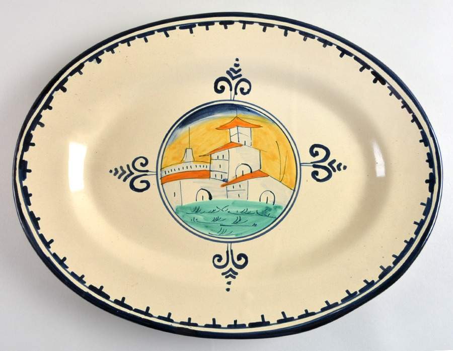 Casolare 15" Oval Serving Platter by Corso de'Fiori-1