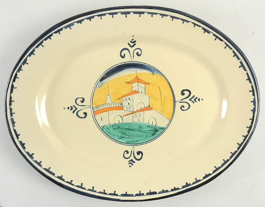 Casolare 16" Oval Serving Platter by Corso de'Fiori-1