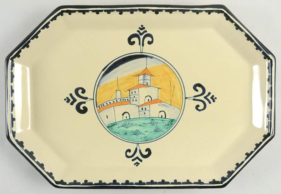 Casolare 14" Octagonal Serving Platter by Corso de'Fiori-1