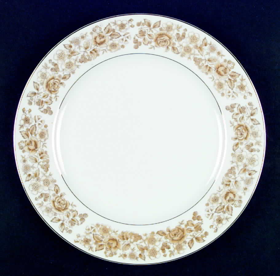 Golden Rose Dinner Plate by Chadds Ford-1