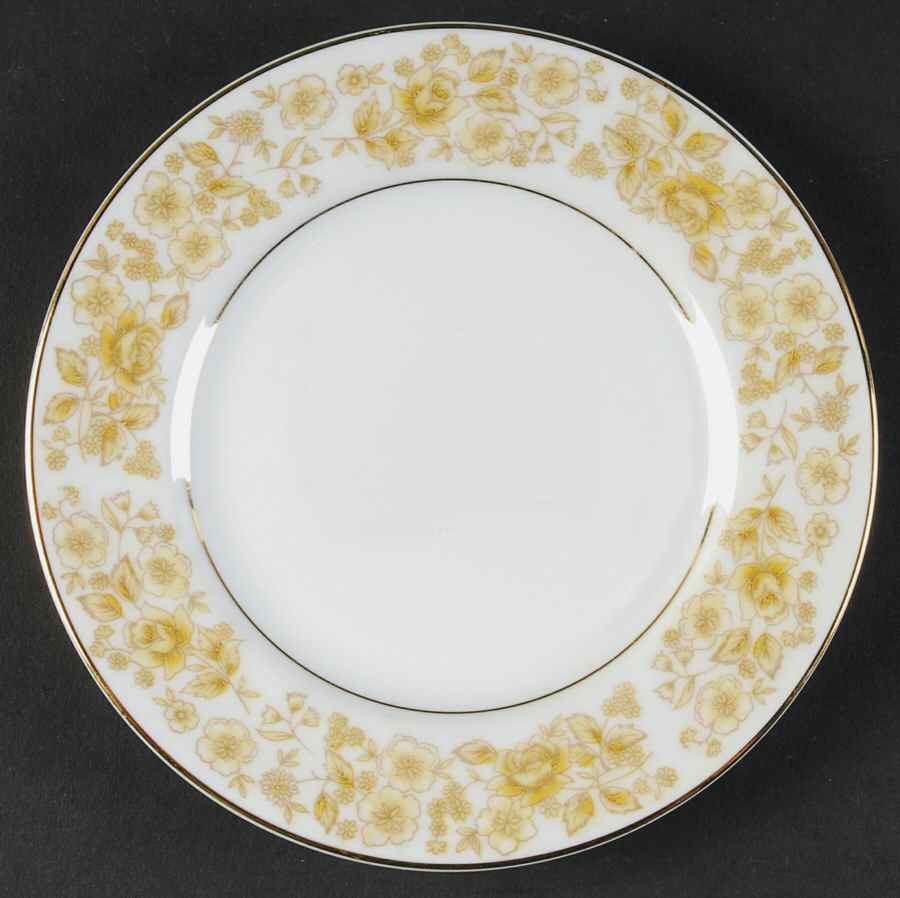Golden Rose Bread & Butter Plate by Chadds Ford-1
