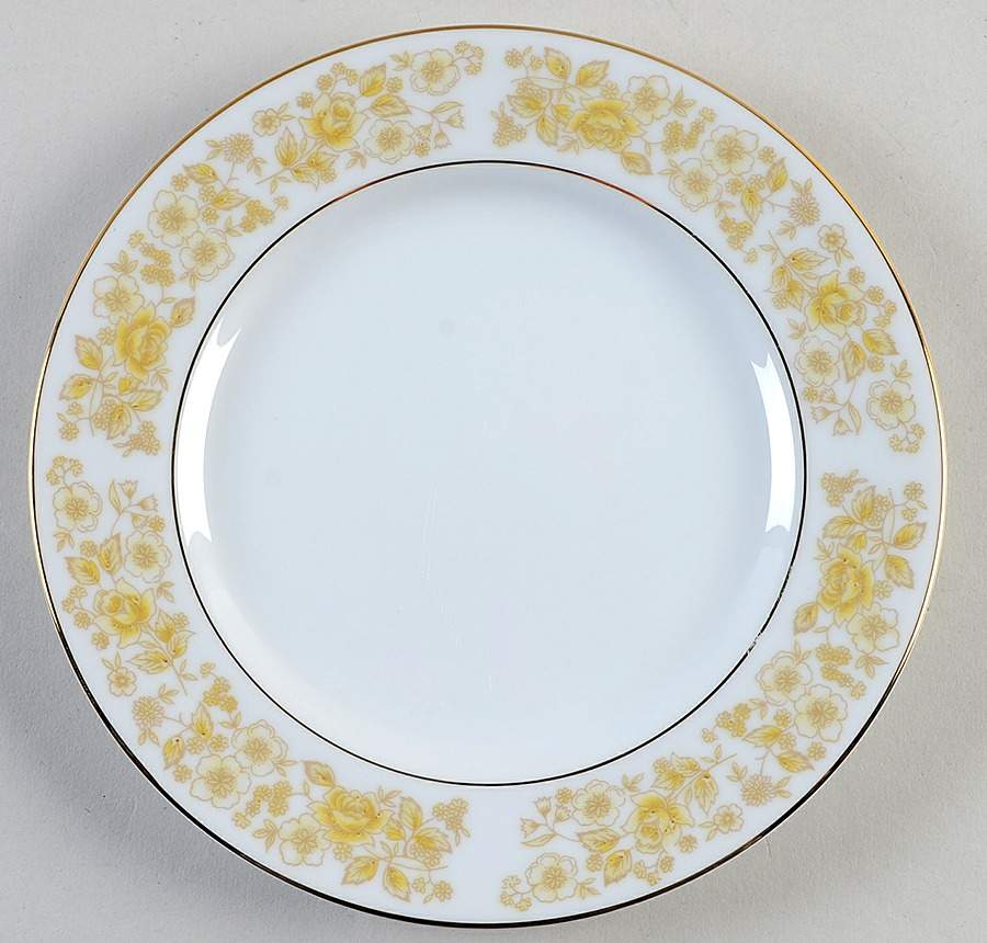 Golden Rose Salad Plate by Chadds Ford-1