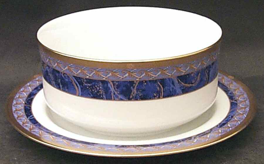 Azure Royale Gravy Boat with Attached Underplate by Christian Dior-1