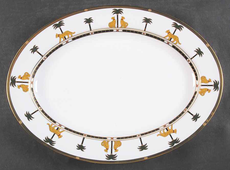 Casablanca 14" Oval Serving Platter by Christian Dior-1
