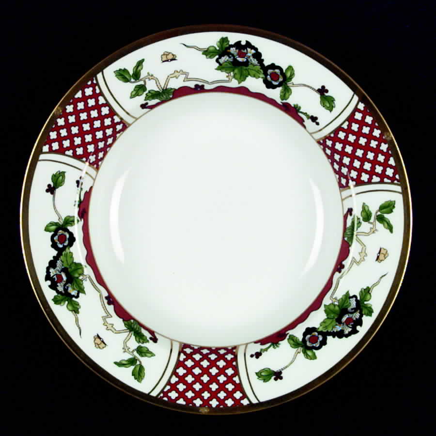 Chinese Flowers Large Rim Soup Bowl by Christian Dior-1