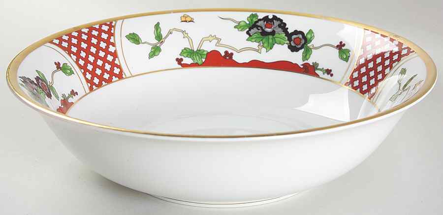 Chinese Flowers 9" Round Vegetable Bowl by Christian Dior-1
