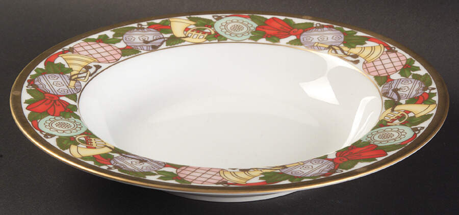 Dior Christmas Large Rim Soup Bowl by Christian Dior-1