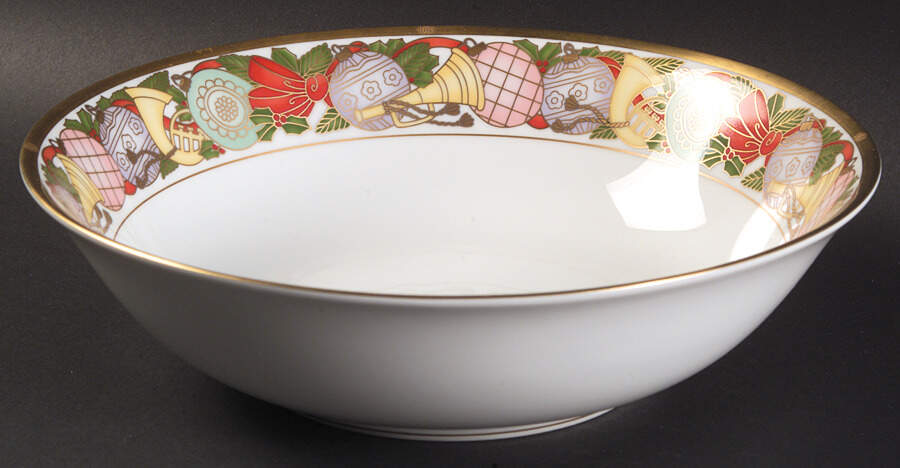 Dior Christmas 9" Round Vegetable Bowl by Christian Dior-1