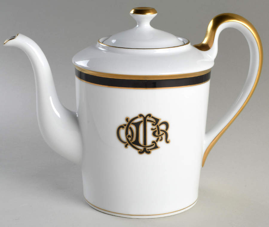 Dior Monogram Black Coffee Pot & Lid by Christian Dior-1