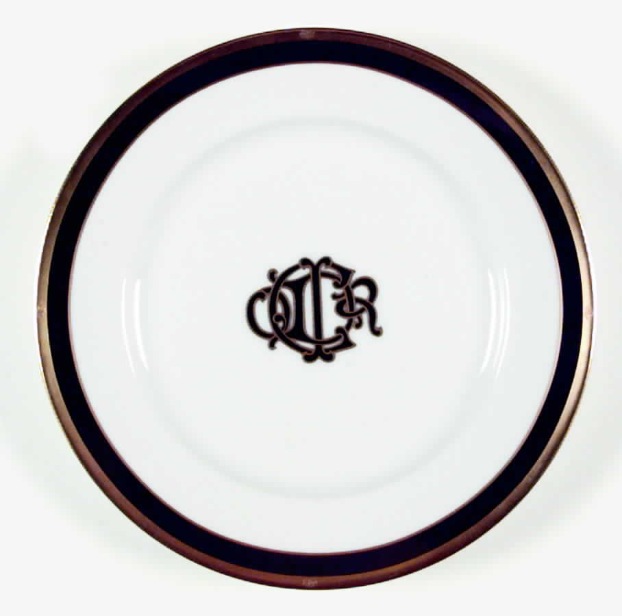 Dior Monogram Black Salad Plate by Christian Dior-1