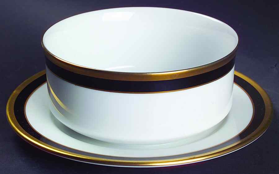 Dior Monogram Black Gravy Boat with Attached Underplate by Christian Dior-1