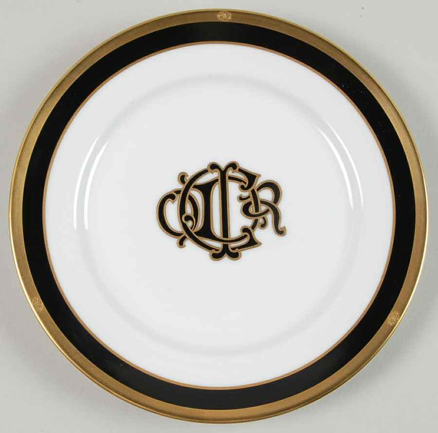 Dior Monogram Black Bread & Butter Plate by Christian Dior-1