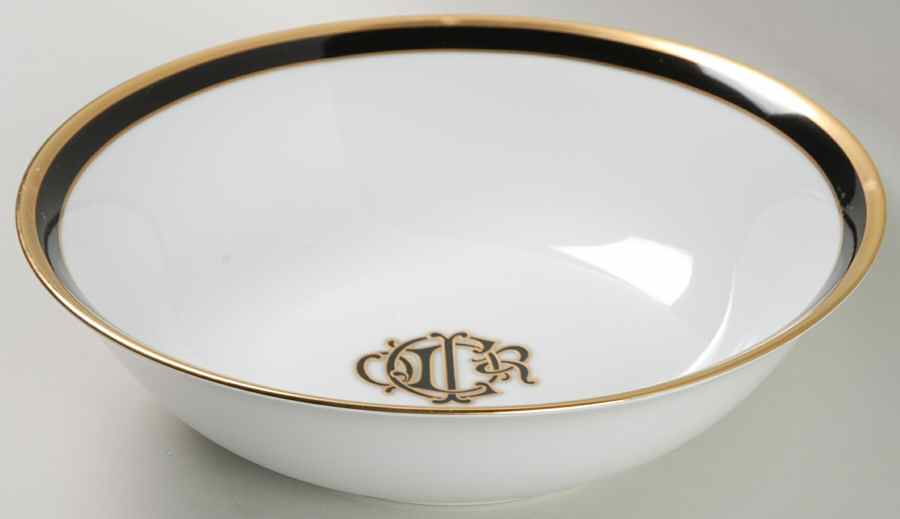 Dior Monogram Black 9" Round Vegetable Bowl by Christian Dior-1