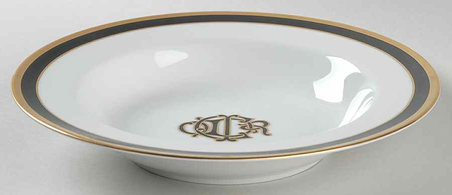 Dior Monogram Black Rim Soup Bowl by Christian Dior-1