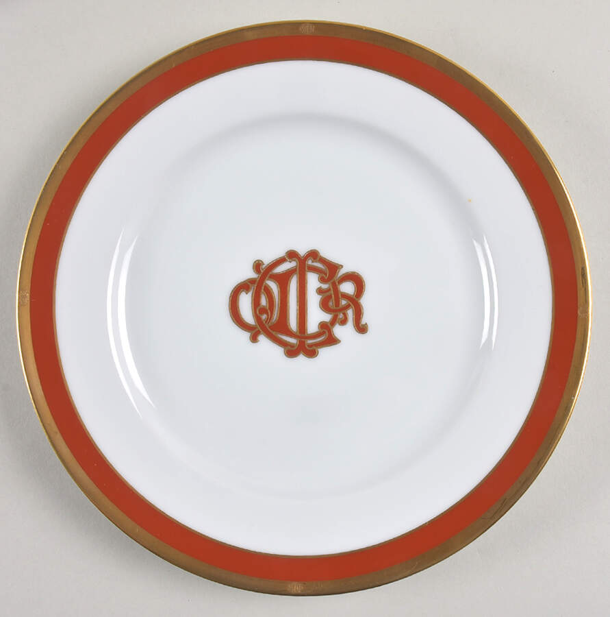 Dior Monogram Red Salad Plate by Christian Dior-1
