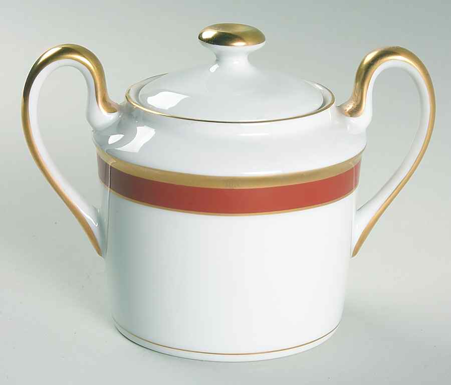 Dior Monogram Red Sugar Bowl & Lid by Christian Dior-1