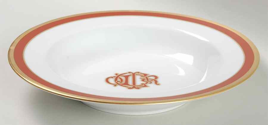 Dior Monogram Red Rim Soup Bowl by Christian Dior-1