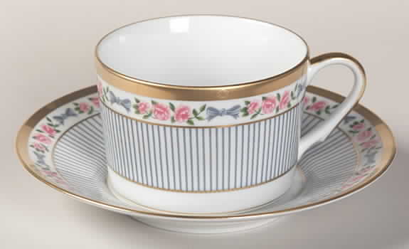 Dior Rose Flat Cup & Saucer Set by Christian Dior-1