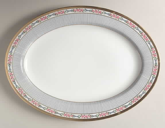 Dior Rose 14" Oval Serving Platter by Christian Dior-1