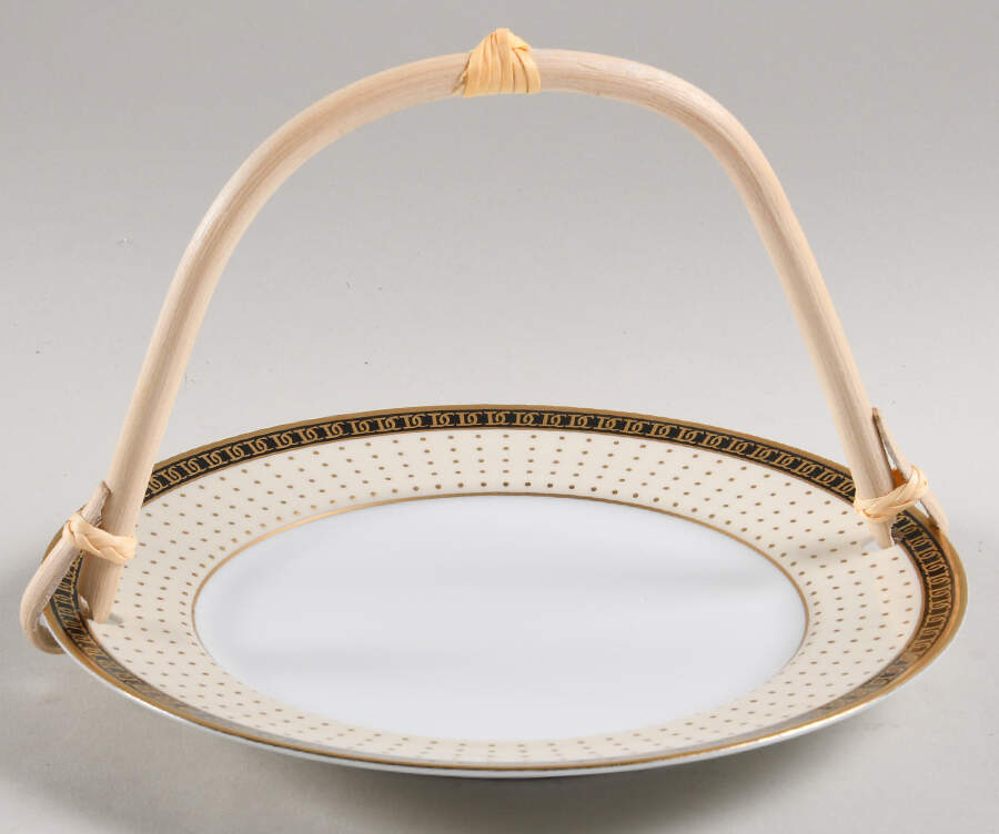Dolce Vita 5 3/8"-5 5/8" Bamboo Handled Serving Plate  HC by Christian Dior-1