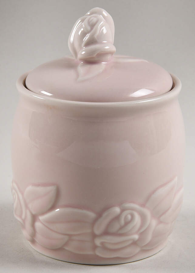 French Country Rose Raspberry Sugar Bowl & Lid by Christian Dior-1