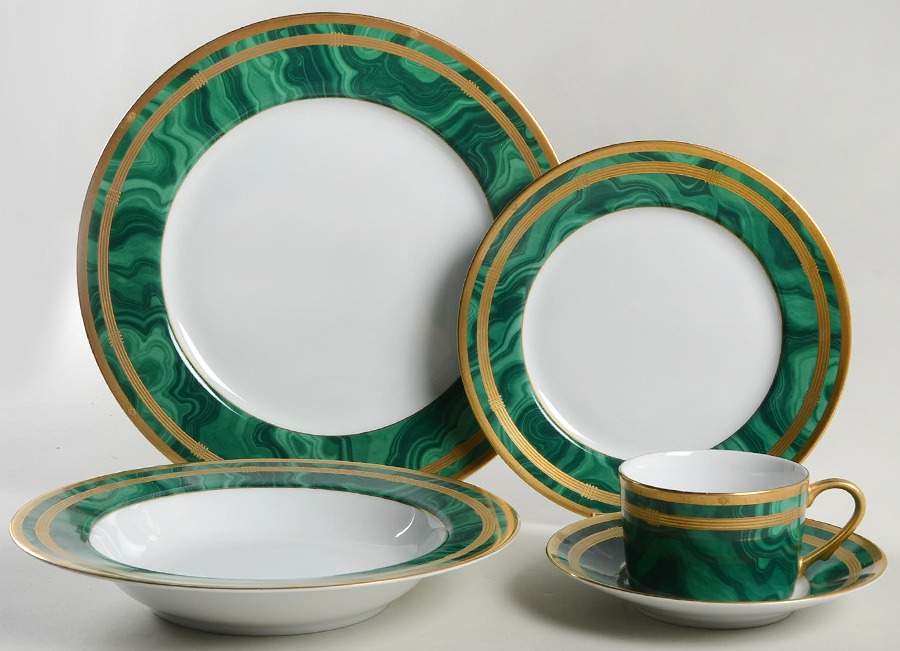 Gaudron Malachite Green 40 Piece Estate Set by Christian Dior-1