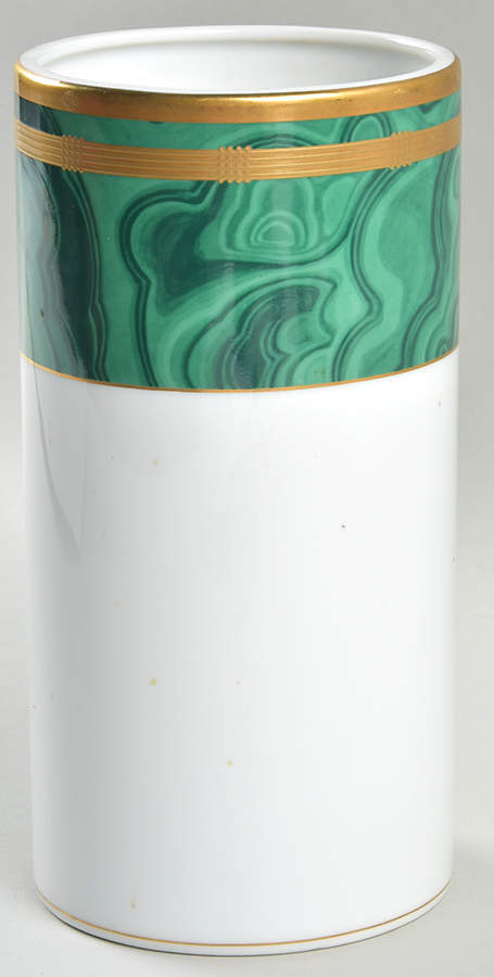 Gaudron Malachite Green 7" Cylinder Vase by Christian Dior-1