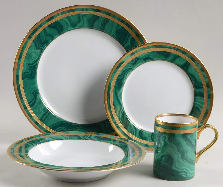 Gaudron Malachite Green 4 Piece Place Setting by Christian Dior-1
