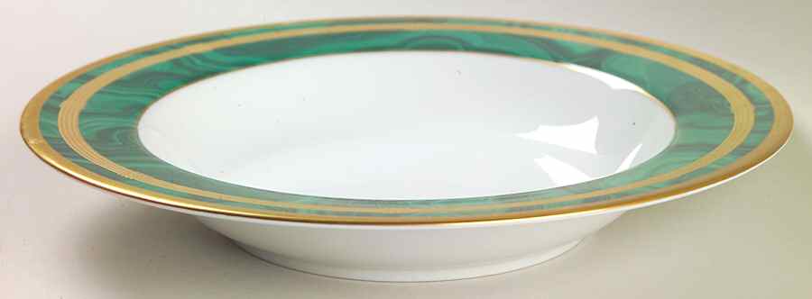 Gaudron Malachite Green Large Rim Soup Bowl by Christian Dior-1