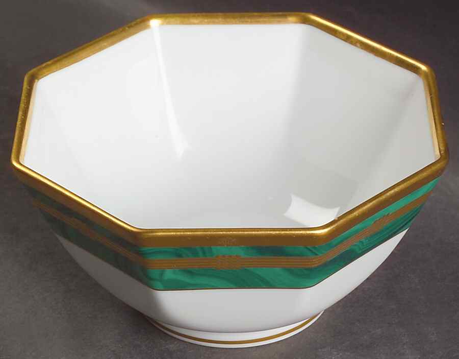 Gaudron Malachite Green 5" Octagonal Vegetable Bowl by Christian Dior-1