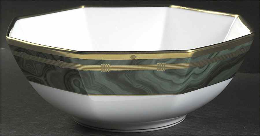 Gaudron Malachite Green 9" Octagonal Vegetable Bowl by Christian Dior-1