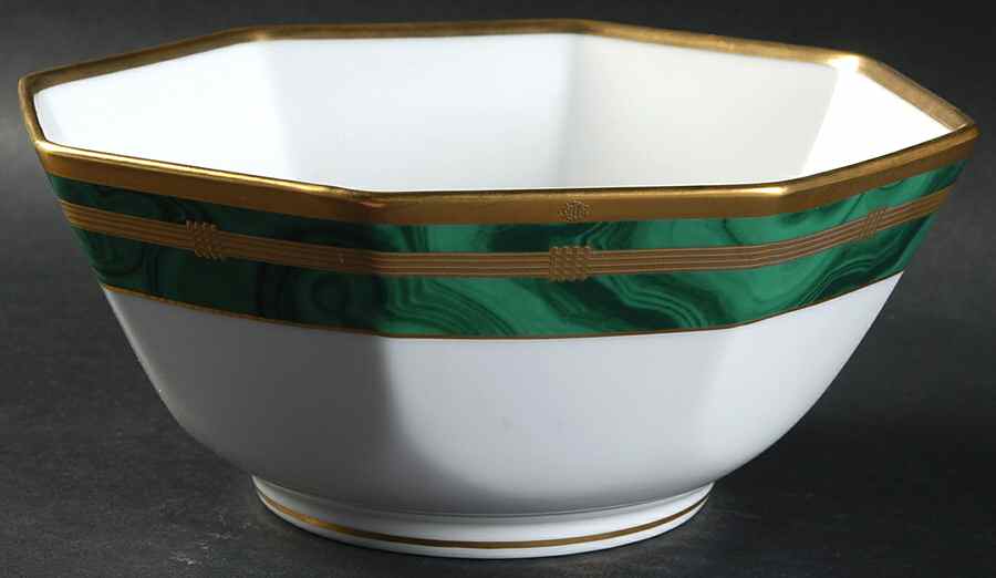 Gaudron Malachite Green 7" Octagonal Vegetable Bowl by Christian Dior-1