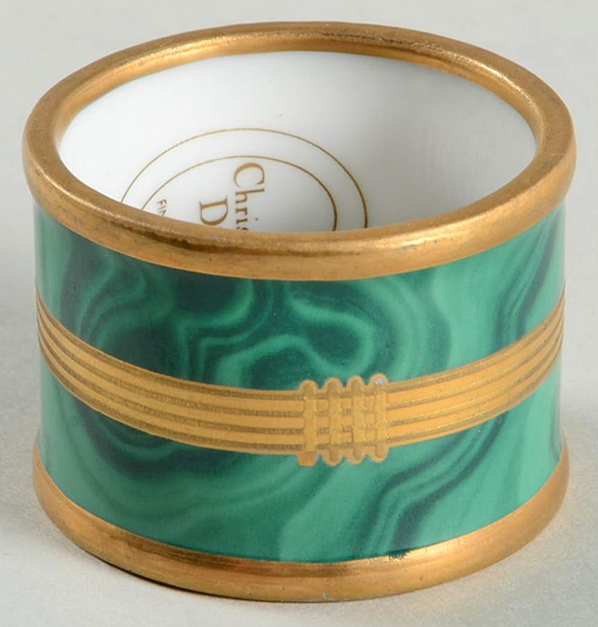 Gaudron Malachite Green Napkin Ring by Christian Dior-1