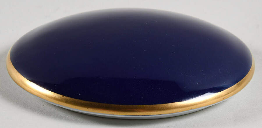 Gaudron Lapis Blue Lid for Round Box by Christian Dior-1