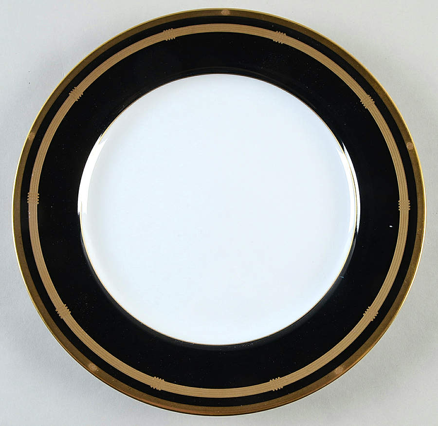 Gaudron Onyx (Gold Trim) Dinner Plate by Christian Dior-1