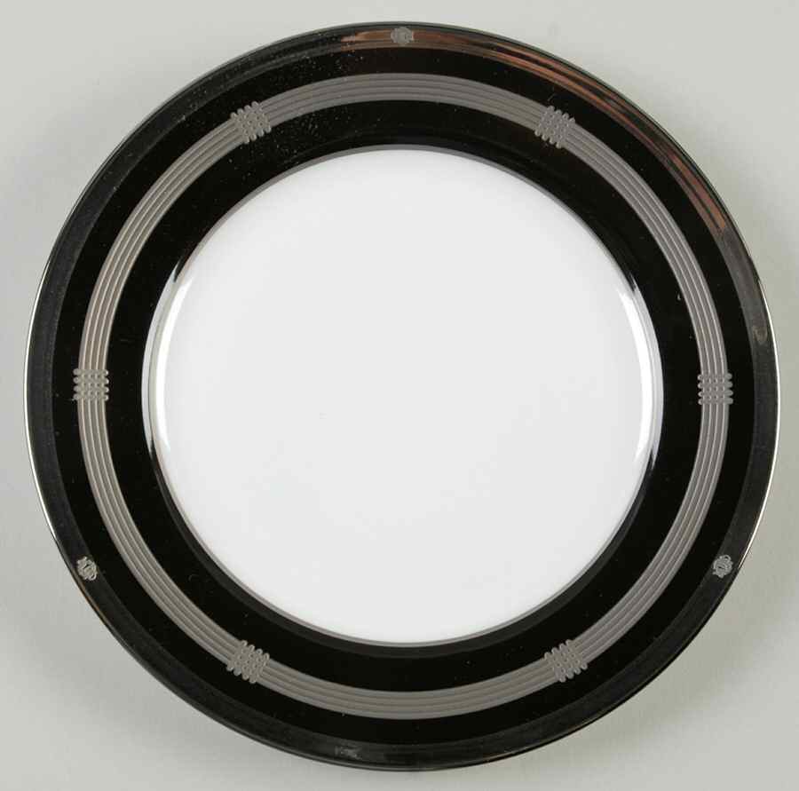 Gaudron Onyx (Platinum Trim) Bread & Butter Plate by Christian Dior-1